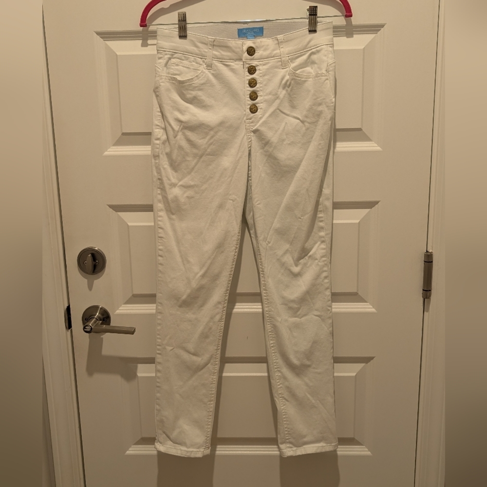 Draper James High Rise RSVP White Jeans